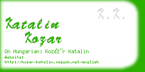 katalin kozar business card